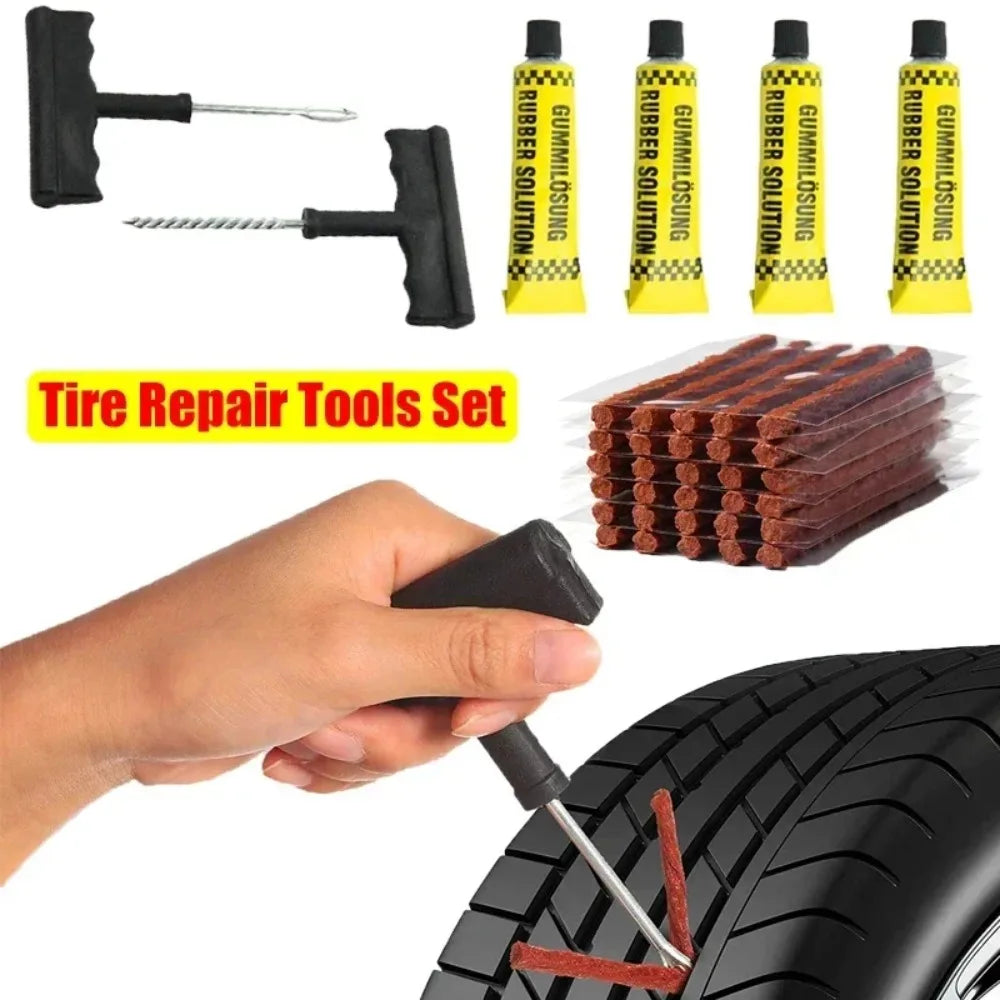 Tire Repair Tool Kit Universal Patch Strip Adhesive Suitable For Car Bicycle Truck And Motorcycle Tires Motorcycle Repair Tools