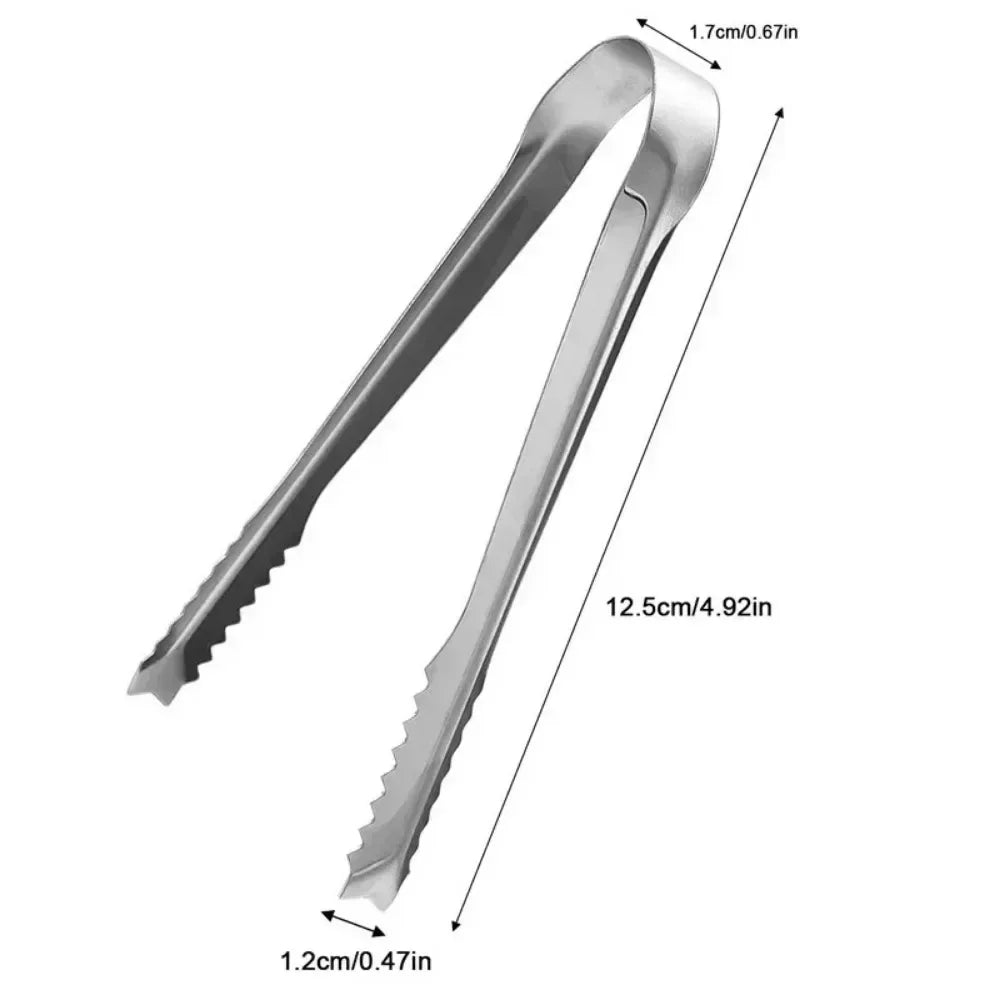 Stainless Steel Ice Tongs Bread Cake Clamps Salad Coffee Sugar Cubes Clips for Restaurant Bar Party Serving Tongs Kitchen Tools