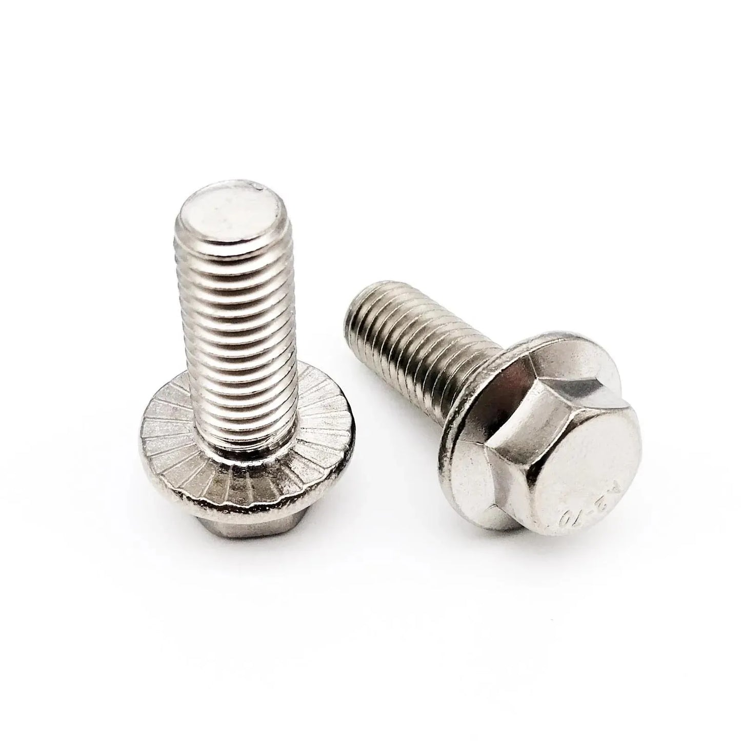 5/10pcs Flange Head Bolt Hexagon Hex Head with Serrated Washer Cap Screw M5 M6 M8 A2-70 304 Stainless Steel GB5787