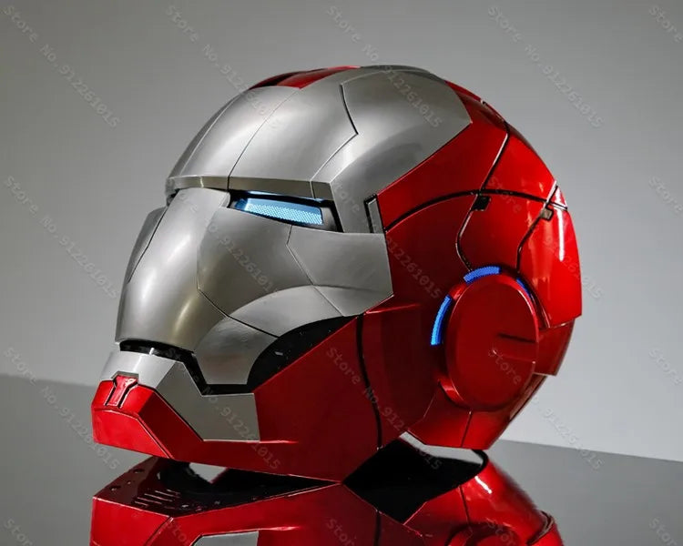 Iron Man Mk5 Helmet 1:1 Scale Electric Voice Activated Wearable Mask With Automatic Opening Closing Adult Toy Gift Collectible