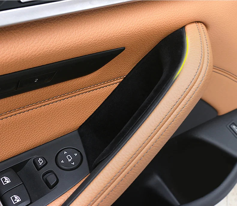 Flocking Car Front Door Armrest Storage Box Holders For BMW 5 Series G30 530I 2018-2020 Replacement Stowing Tidying Storage Boxe