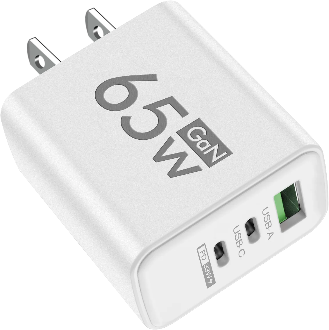 GaN 65W USB Charger Fast Charging Type C Mobile Phone Adapter For iPhone 16 15 14 Samsung Huawei Quick Charge 3.0 Wall Charger