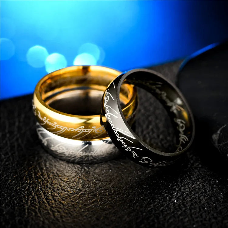 Stainless Steel Rings for Men Fashion Rings Exquisite Couples Wedding Titanium Steel Saturn Ring for Women's Jewelry Gift