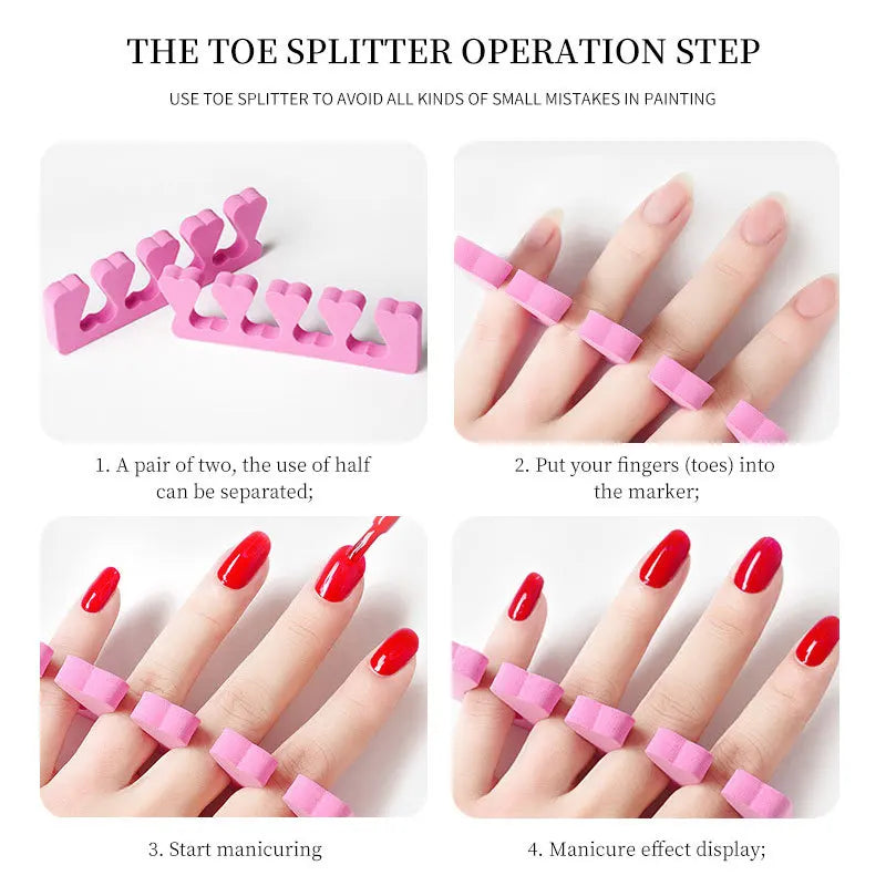 200pcs/Pack Nail Art Toe Separators Fingers Foots Sponge Soft UV Gel Polish Beauty Tools Manicure Pedicure Pack Nail Kits
