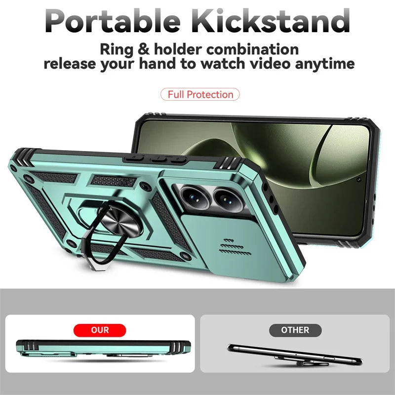 For Xiaomi 14T 13T Pro Case Ring Stand Car Magnetic Holder Phone Cover for Redmi 14C Case Shockproof Lens Protection Funda