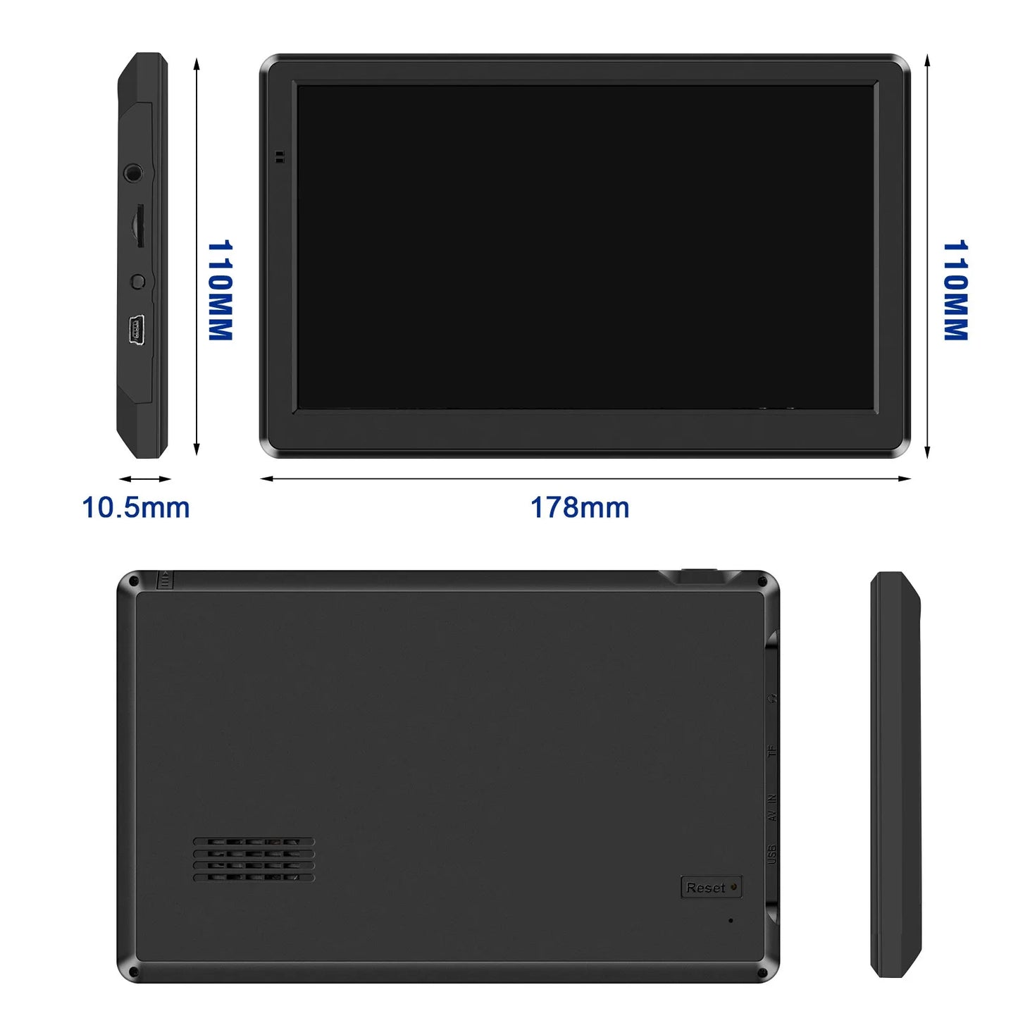 EOENKK 7 Inch Car Truck GPS Navigation Global Maps Europe North America Sat Nav Accessories 8GB Lifetime Free Updates