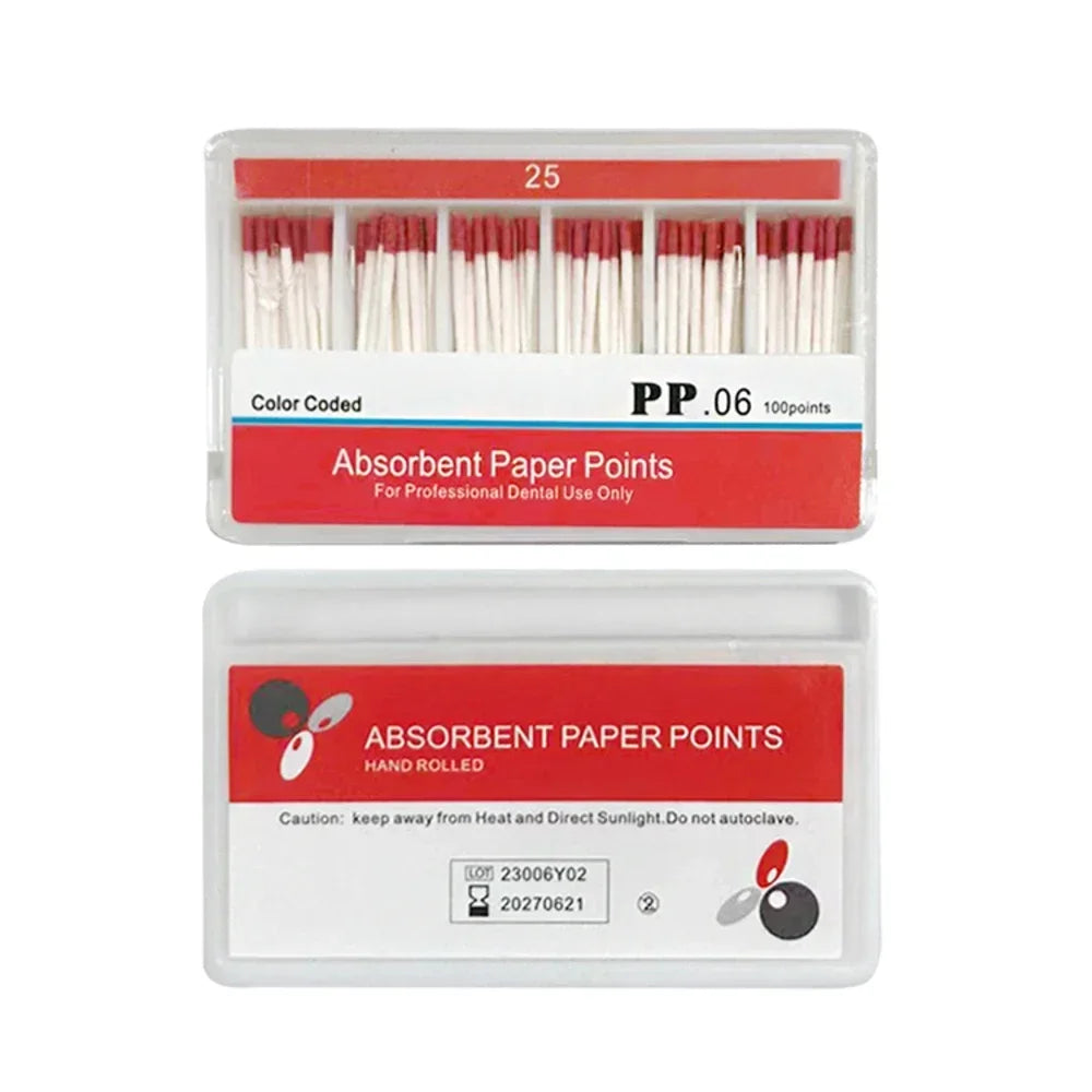 Dental Absorbent Paper Points Moisture Absorbing Paper Tips Taper 0.02 0.04 0.06 F1 F2 F3 Dental Clinics Consumables