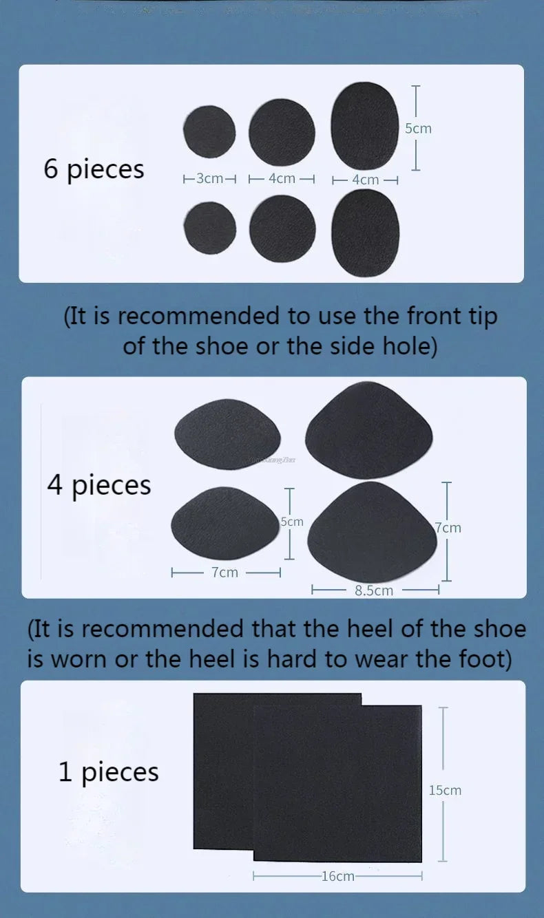 Shoe Patch Vamp Repair Sticker Subsidy Sticky Shoes Insoles Heel Protector Heel Hole Repair Lined Anti-Wear Heel Foot Care Tool