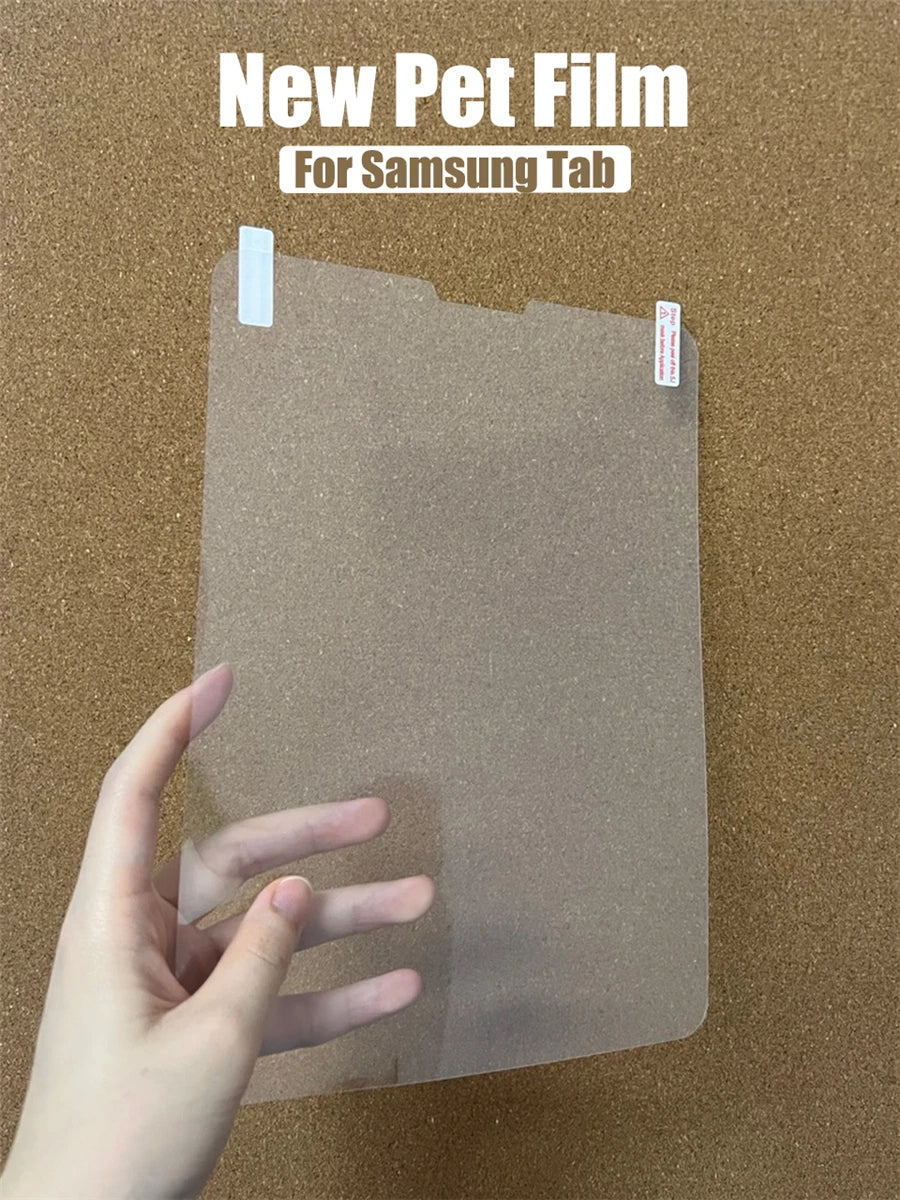 2pcs Pet Screen Protector For Samsung Galaxy Tab S7 Fe S9 Fe A9 Plus S6 Lite S7 S8 S9 A8 Plus Protective Clear Film No Glass