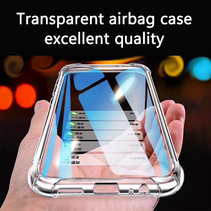 Thickened Airbag Shockproof Clear Soft Tpu Phone Case For Redmi Note 13 case 5G Transparent Cover cases For Xiaomi 13 pro plus
