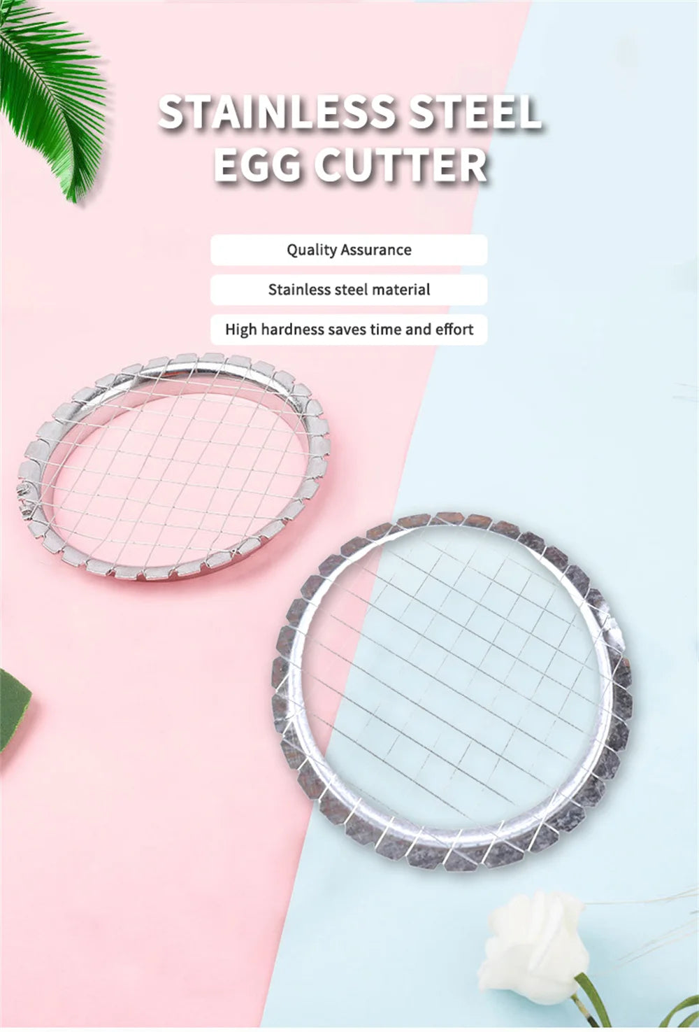 Stainless Steel Egg Slicer Cutter Cut Egg Device Grid For Vegetables Salads Potato Mushroom Tools Chopper For Kitchen Chopper