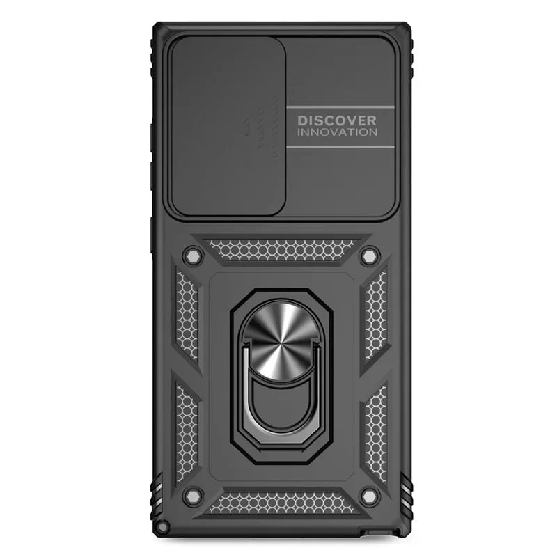 Armor Shockproof Phone Case For Samsung Galaxy S24 S23 S22 S21 S20 S10 Ultra S23FE S21FE Note 20 Lens Protect Ring Holder Cover