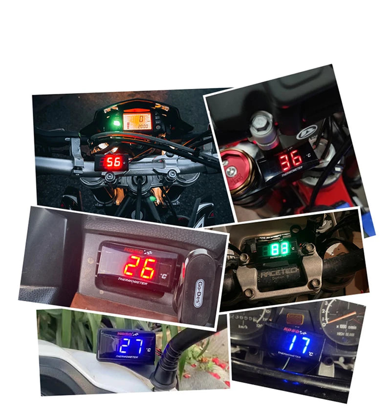 Motorcycle Oil Temperature Gauge Koso Oil Temp LCD Digital Universal Instrument For Yamaha Kawasaki Honda
