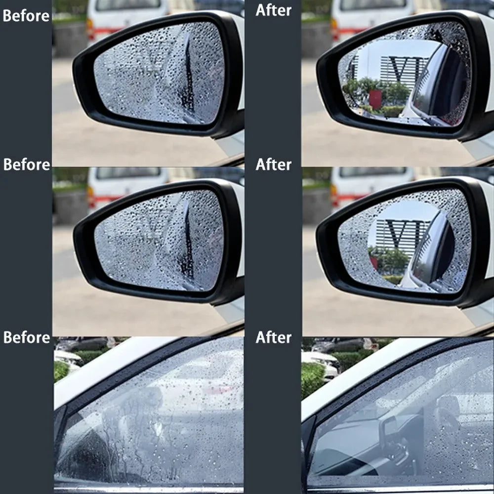 2X Car Mirror Rain-proof Film Car Rearview Mirror Waterproof Film Window Glass Anti-Fog Anti-reflective Sticker Auto Accessores