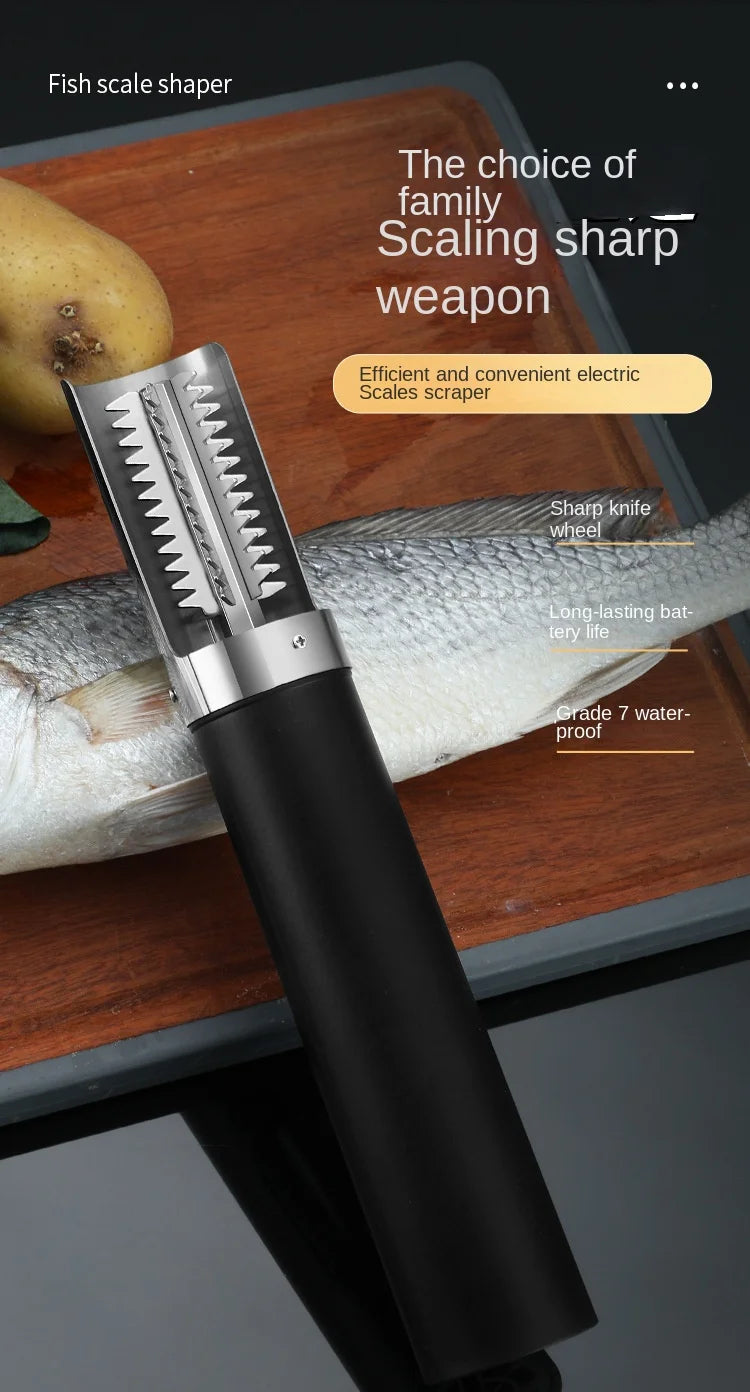Portable Electric Fish Scraper Waterproof Fish Scale Remover Fish Scale Cleaner USB Rechargeable Fish Scale Knife Seafood Tools