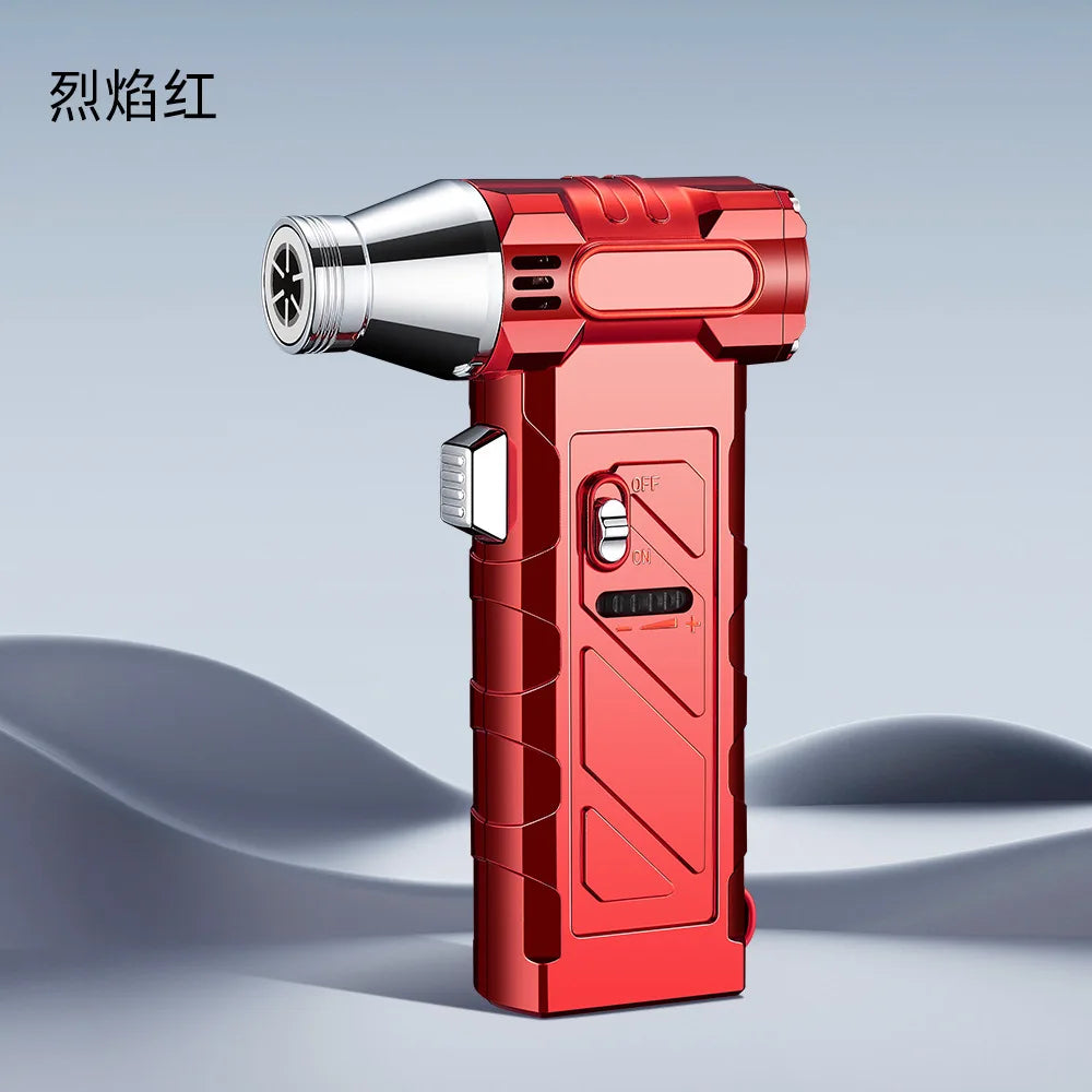 Outdoor Multifunctional Green Flame Butane Torch Lighter Three in One Whistle Lifesaving Whistle and Compass Welding Gun Lighter