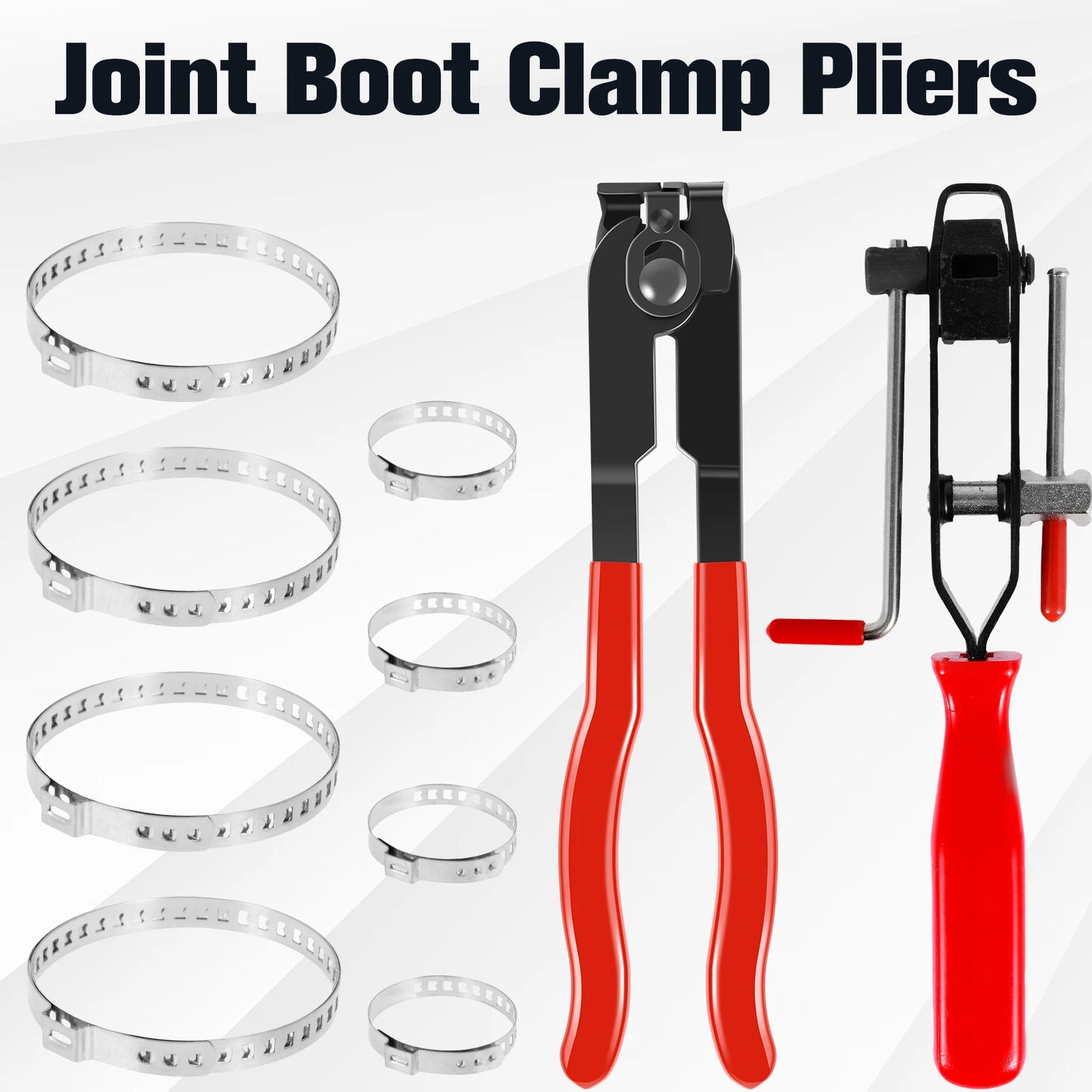 CV Joint Boot Clamp Pliers Set Stainless Steel Car Banding Tools Kit Professional Ear Boot Tie Pliers or CV Boot Clamps for Auto