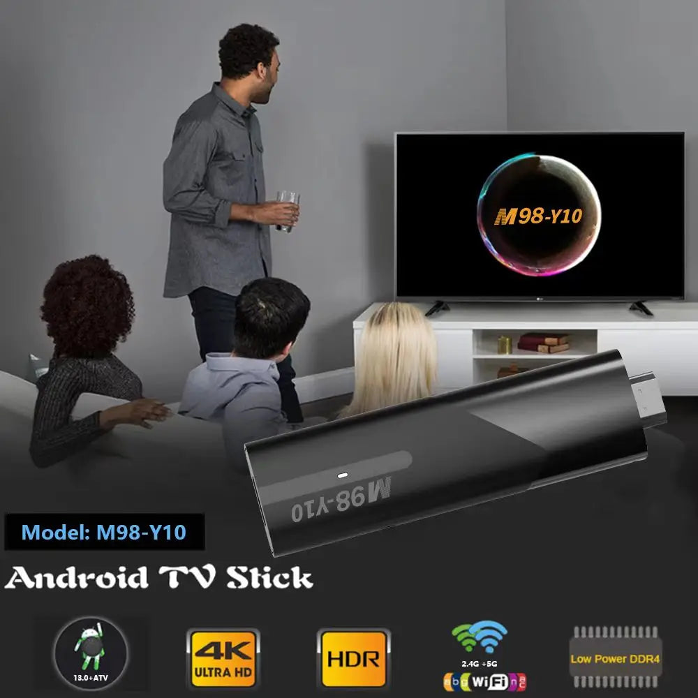 WIFI ATV 2.4G 5.8G TV Stick Android 13 Allwinner H618 4K HDR10+ 3D Voice Remote For Google YouTube NETFLIX Network Media Player