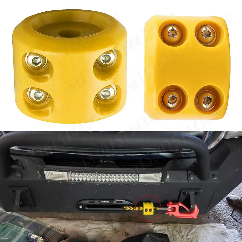 Cable Protector Rubber Plug Prevent Pulling Bounce and Abrasion Winch Mount Stop Rope Line Cable Saver for Wire & Synthetic Rope