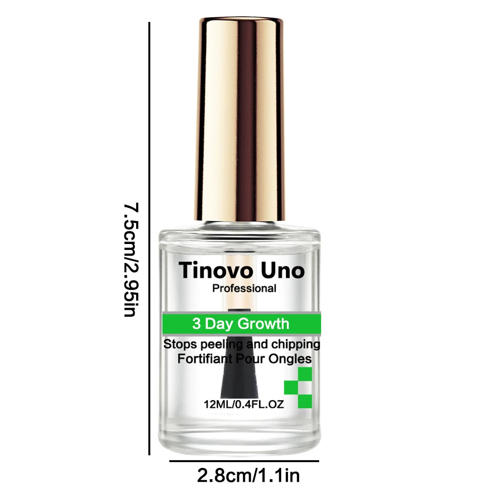 Tinovo Uno 3 Day Nail Growth Treatment Fast Keratin Nail Hardener Strengthener for Repair Brittle Thin Nails Manicure Care Tools