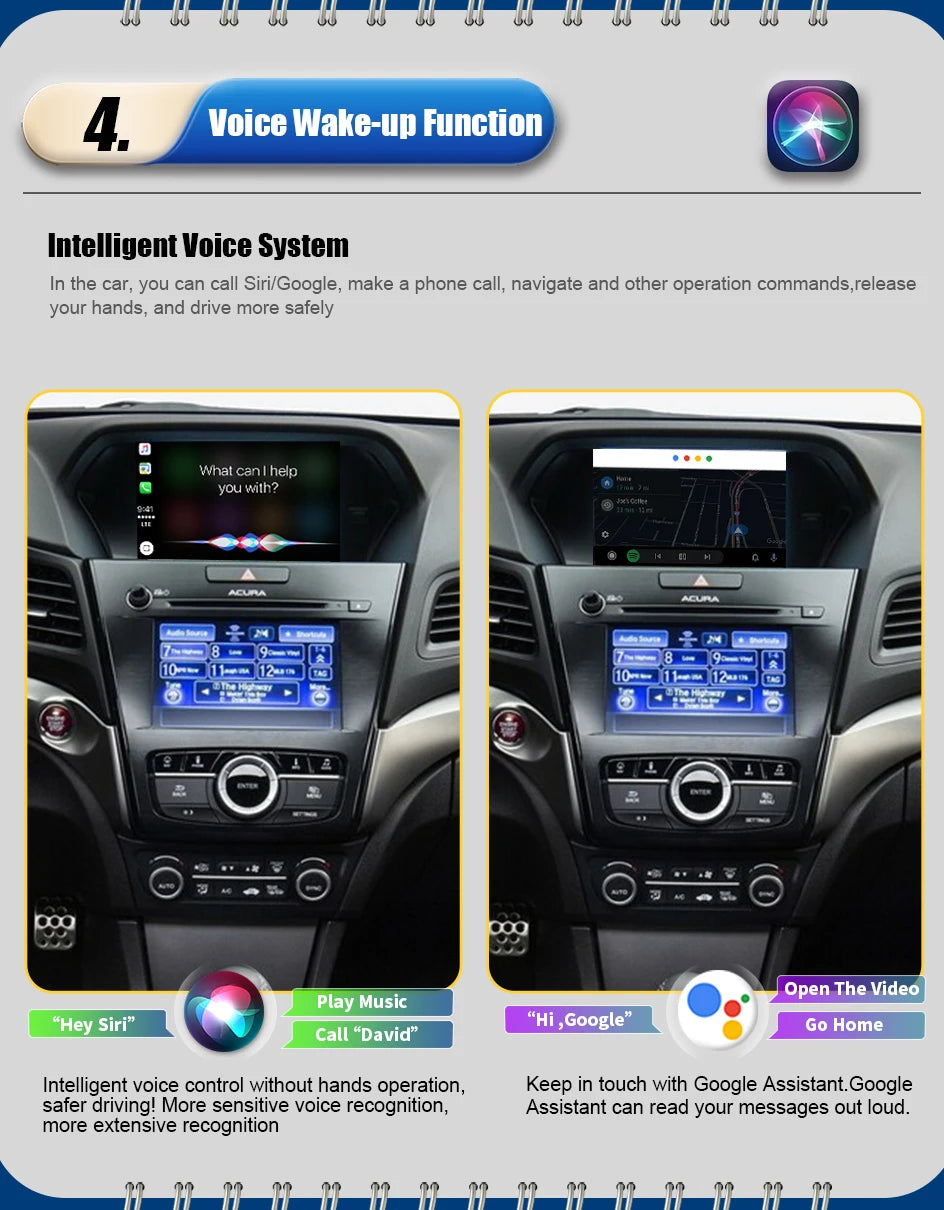 Car Ai Box Wireless Apple Carplay Android Auto For Acura YD3 MDX RDX TLX ILX RLX Honda Odyssey Original Screen Support Mirroring