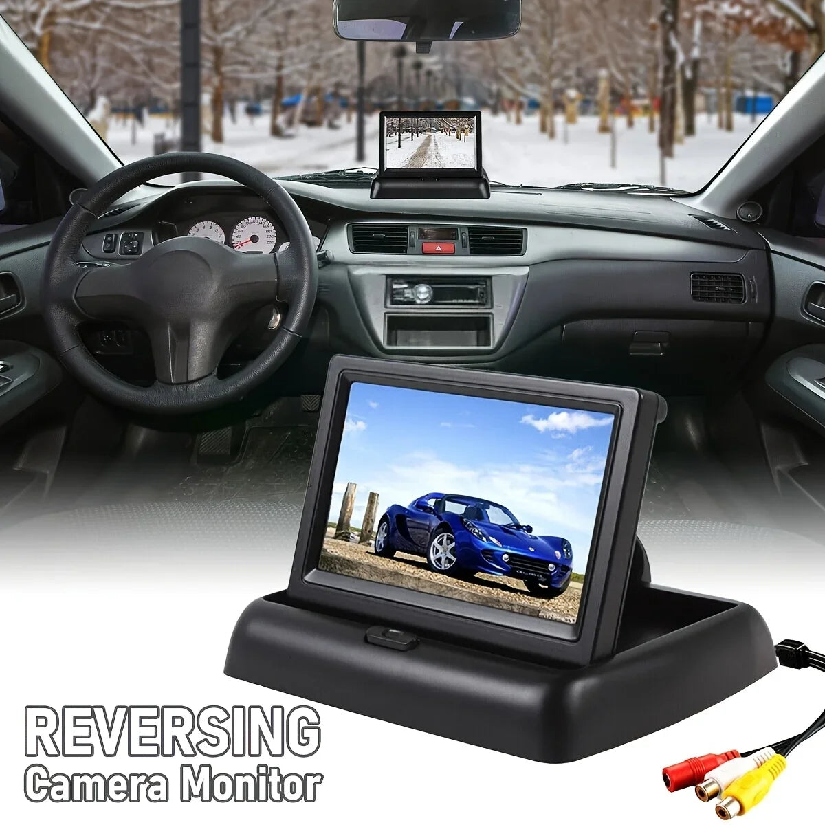 Easy-To-Install 4.3inch Led Night Vision Car Reversing Camera with Foldable Lcd Display - Enhance Reversing Safety