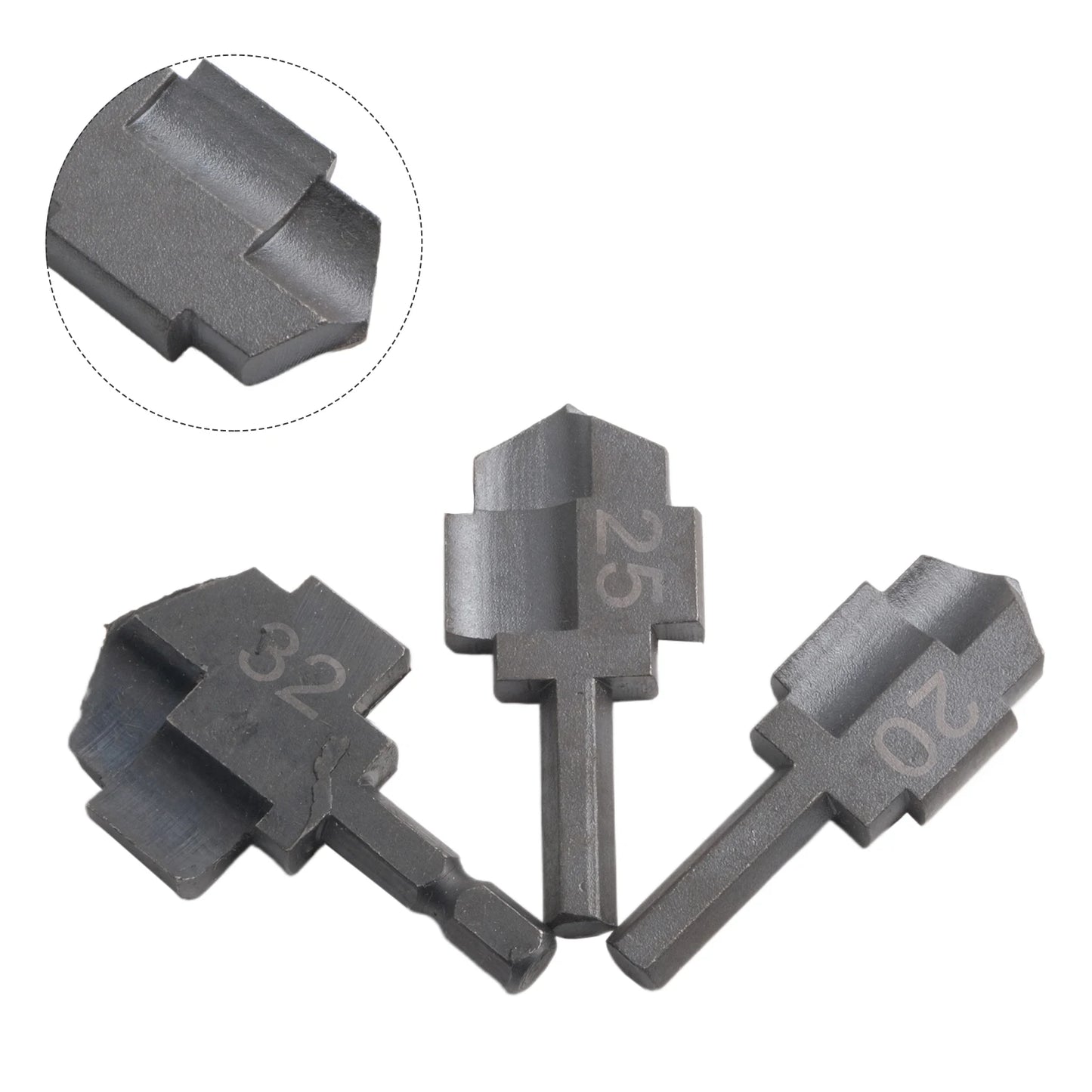 3pcs PPR Lifting Drill Bit Step Socket Water Pipe Expansion Connector Drill Punch Plumber Reamer Ream Hole Elbow Tee Tool