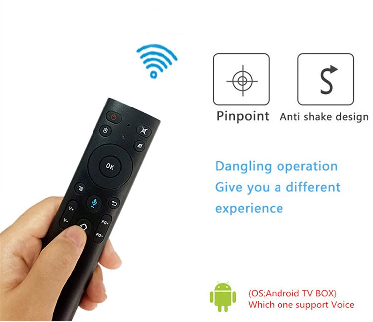 2.4G Wireless Voice Remote Control Gyroscope Controller with USB Receiver Q5 Air Mouse Remote for Projector Smart TV Android Box