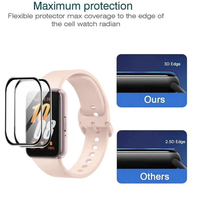 Screen Protector for Samsung Galaxy Fit 3 Anti-scratch Film for Galaxy Fit3 Full Coverage 3D Curved Protective Film