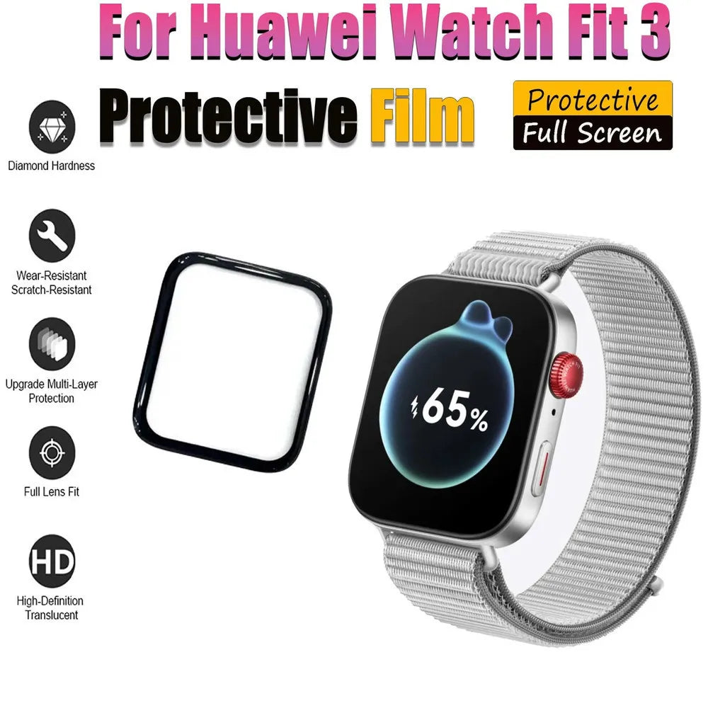 Tempered Film for HUAWEI Watch FIt 3 Accessories Anti scratch Full Curved Screen Protector for smartwatch huawei Watch FIt 3