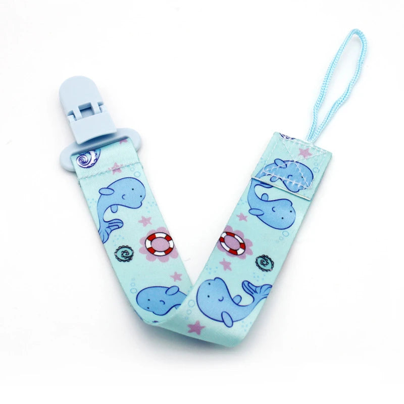 Cartoon Fixed Button Baby Pacifier Clip Chain Ribbon Dummy Soother Holder Chain Anti-drop Buckle Strap for Pacifier Baby Feeding