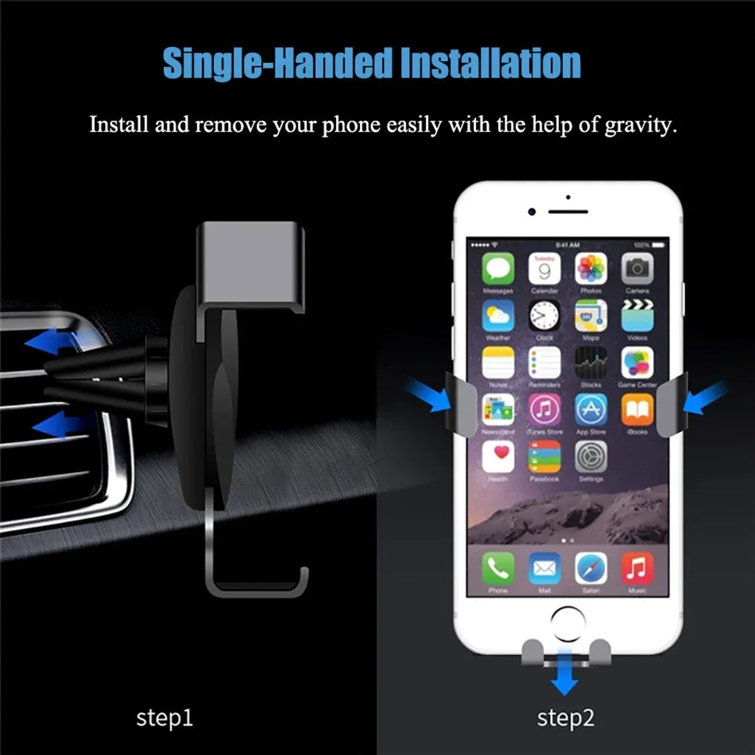 Gravity Car Holder Auto Air Vent Mount Clip Bracket Cell Holder No Magnetic GPS Mobile Phone Stand for IPhone 14 13 Samsung