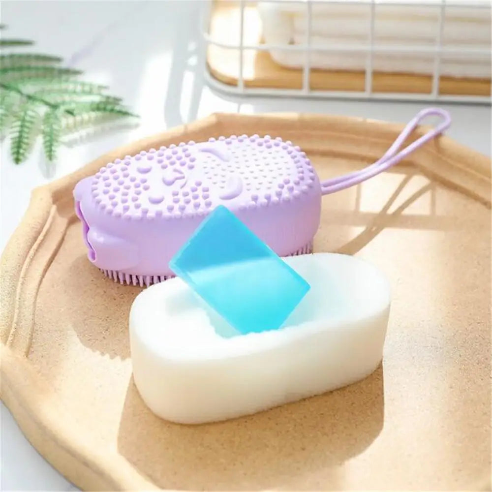 Silicone Body Scrubber Bath Exfoliating Scrub Sponge Shower Brush Exfoliator Skin Care Cleaner Dead  Remover Bathing Tools