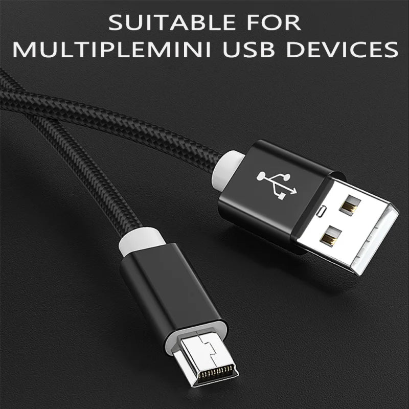 Mini USB Cable Fast Charging USB to Mini USB Data Cable for Digital Camera HDD MP3 MP4 Player DVR GPS USB Data Transfers Cable
