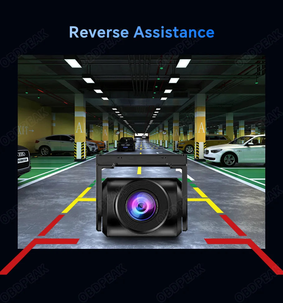 FHD 1920x1080P Car Rear View Camera Waterproof 2.5MM Jack Back Reverse Camera Parking Assistance for DVR Dashcam T30 K50