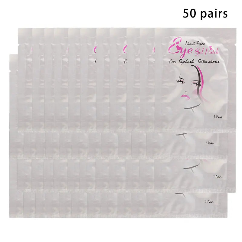 50/100PCS Wholesale Hydrogel Gel Eye Patches for Eyelash Extension Eyepads Eyelash patch Lash Extension Mask Eyepad Makeup