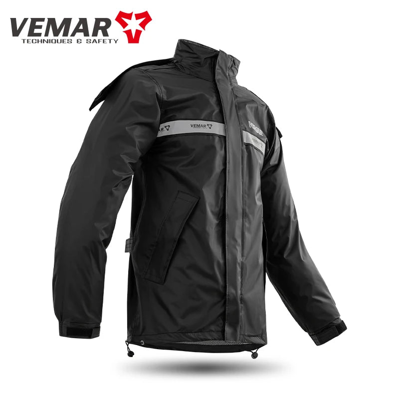Men Women VEMAR Motorcycle Rain Suit - Heavy Duty Waterproof Jacket & Pants Set for Delivery Riders/Moto/Bike Riding