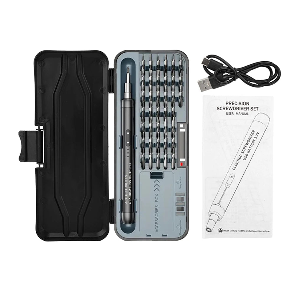 46 In 1 Electric Screwdriver Set Precision Power Tool Kit Rechargeable Wireless Mini Small Bits for Mobile Cell computer Repair