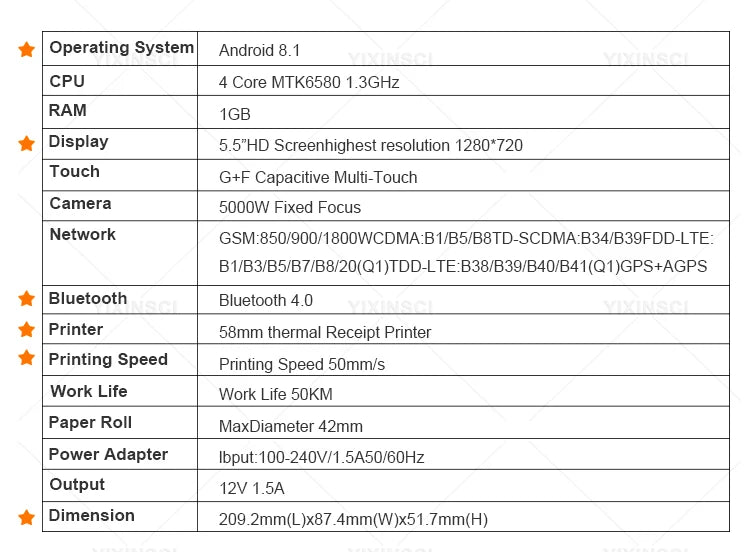 Android 8.1Handheld PDA POS Printer Business Multifunctional Printer Portable Printer Mobile Receipt Bill Thermal Machines New