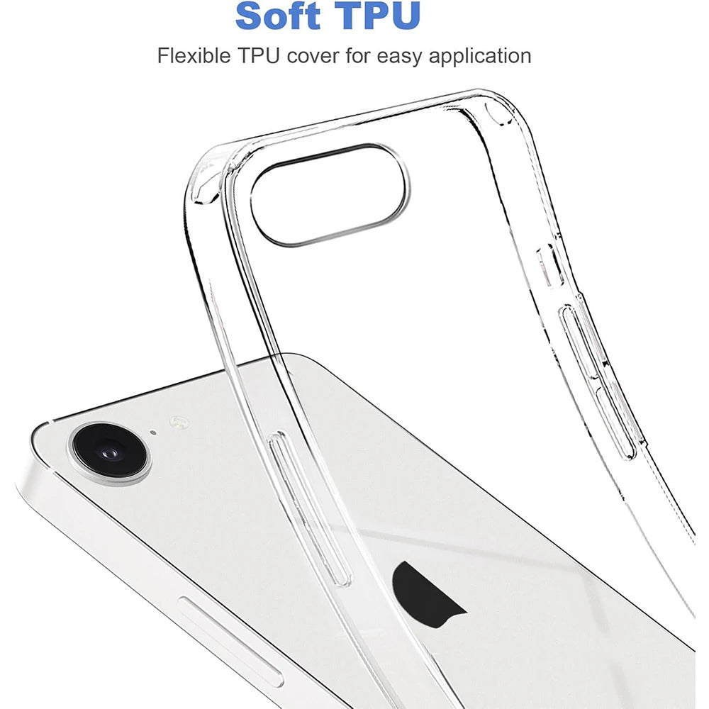 Case Clear For iPhone 16e 16 E 15 Pro Max 14 Plus 13 Mini 12 11 X XS XR SE 2022 2020 7 8 6S Transparent Phone Cover Accessories