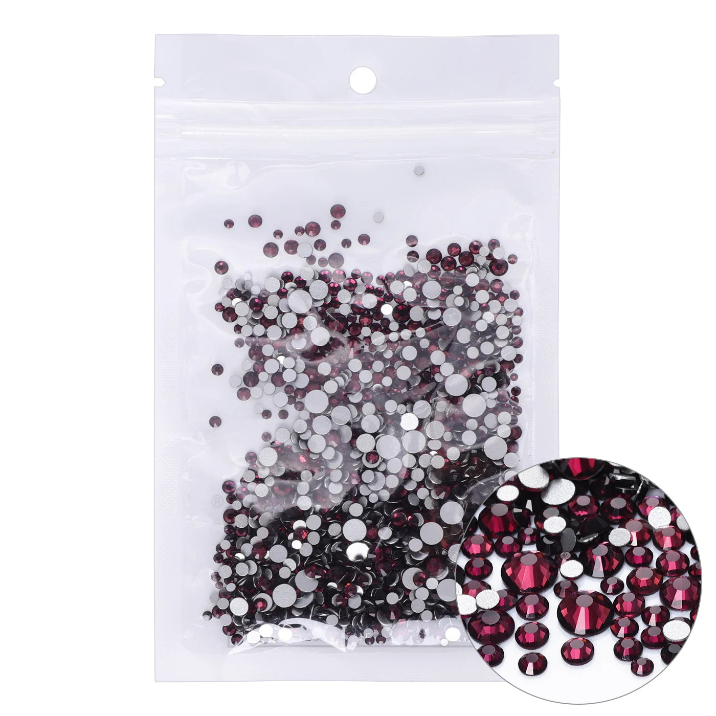 QIIY 1440Pcs Mix Size SS3-SS20 Clear Crystal FlatBack Rhinestones Non-Hotfix Glass Decorations DIY Glitter Stones 3D Nail Art