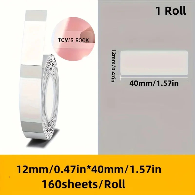 Marklife transparent thermal printing label paper, multifunctional and clear, suitable for home, school, gifts, etc|