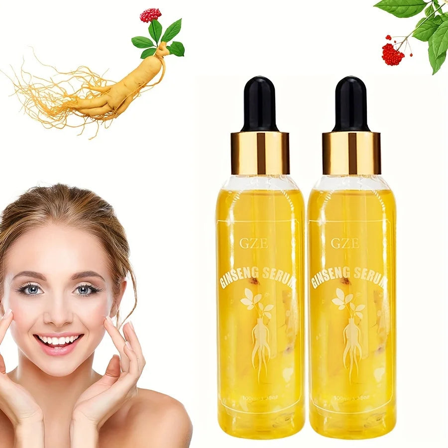 GZE Ginseng Serum With Niacinamide For Firming, Moisturizing, Tighten And Relax Skin - Skincare Essential Oil Essence Solution F