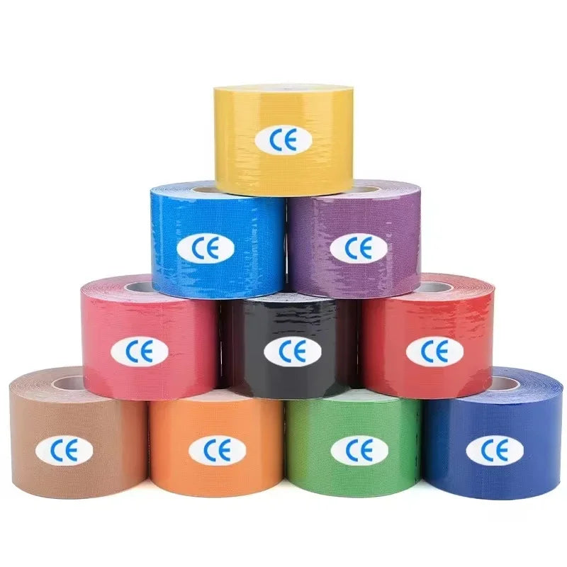 2.5cm*5m Sports Kinesiology Tape  Recovery Self Adherent Bandage Wraps Waterproof Cotton  Tapes for Muscle Pain Relief