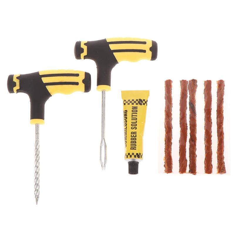 Tire Tubeless Tire Repair Tool Kit For Emergencies Quick Puncture Fixing For Cars Truck RV Jeep ATV Motorcycle Flat Tire Repair