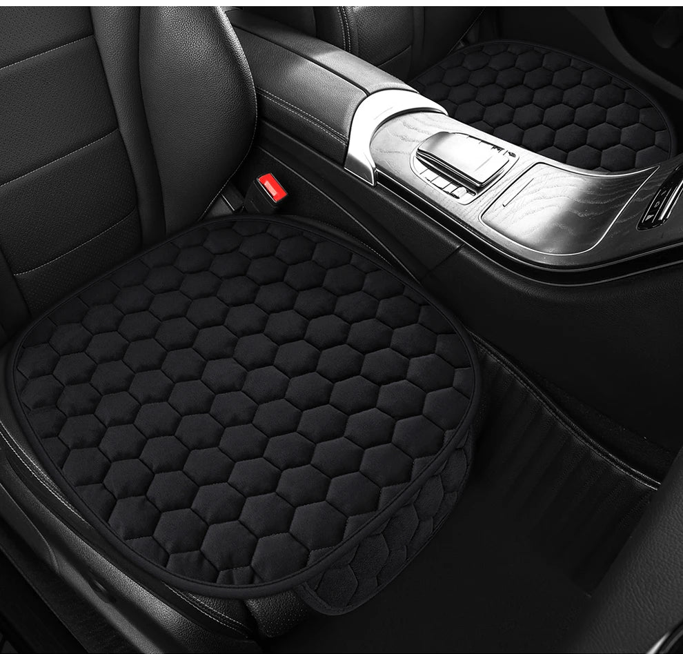 Winter short plush car single piece seat cushion thickened warm front single seat square cushion rear row long cushion