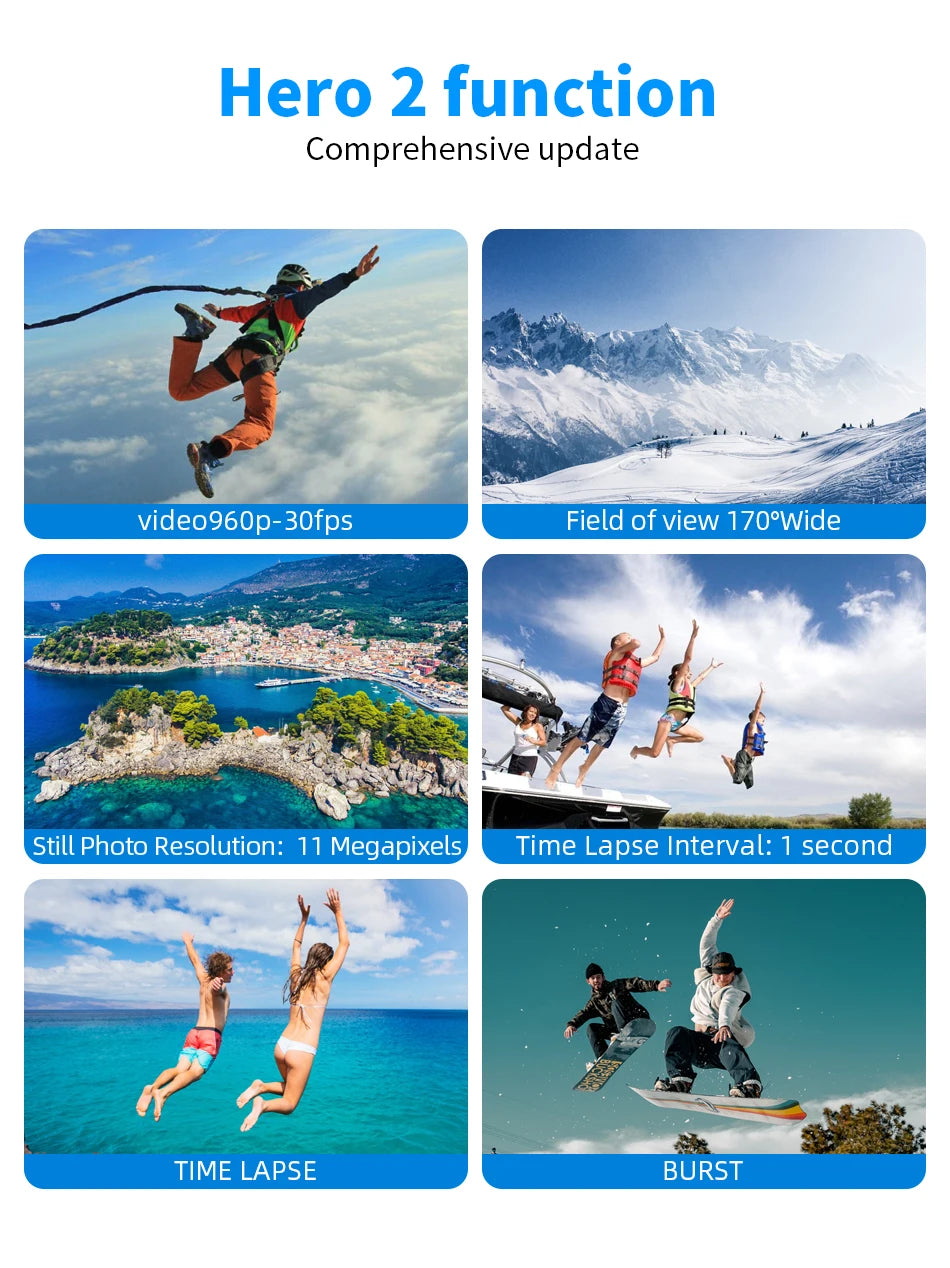 GoPro HD HERO2 action camera, second-generation vlog small cycling sports camera, second-hand entry-level ultra wide angle sport