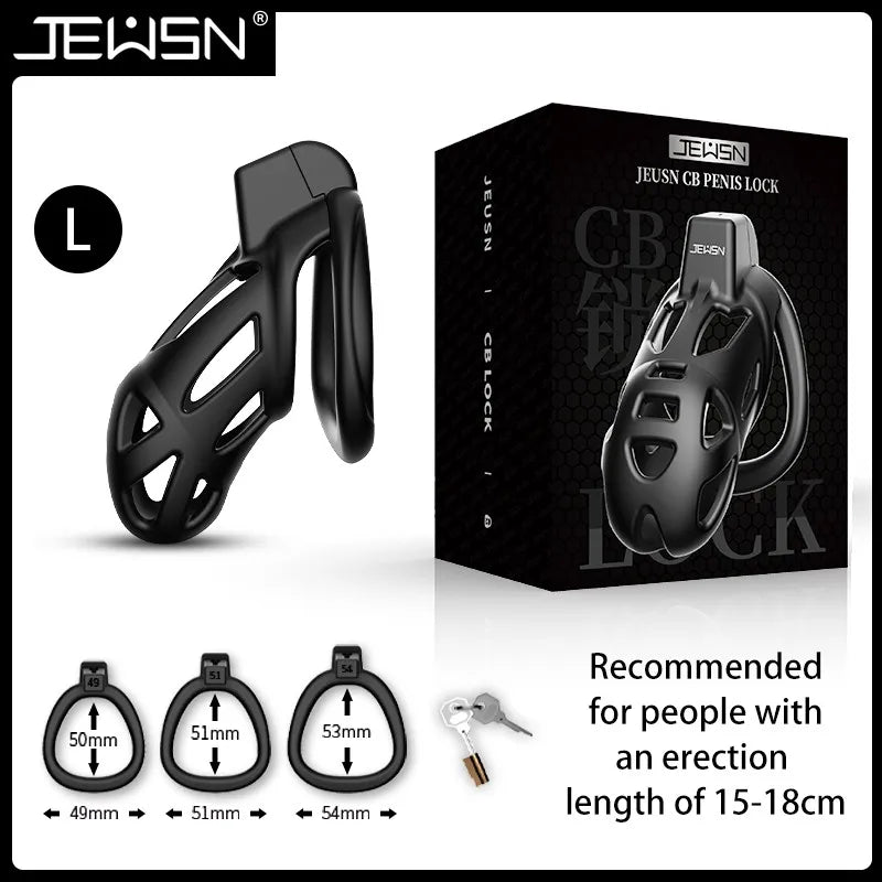 Jeusn Male Chastity Cage Sex Toys Discreet Sissy Femboy Chastity Cock Cage Device Penis Rings Male With 3 Size Men's Adult Goods