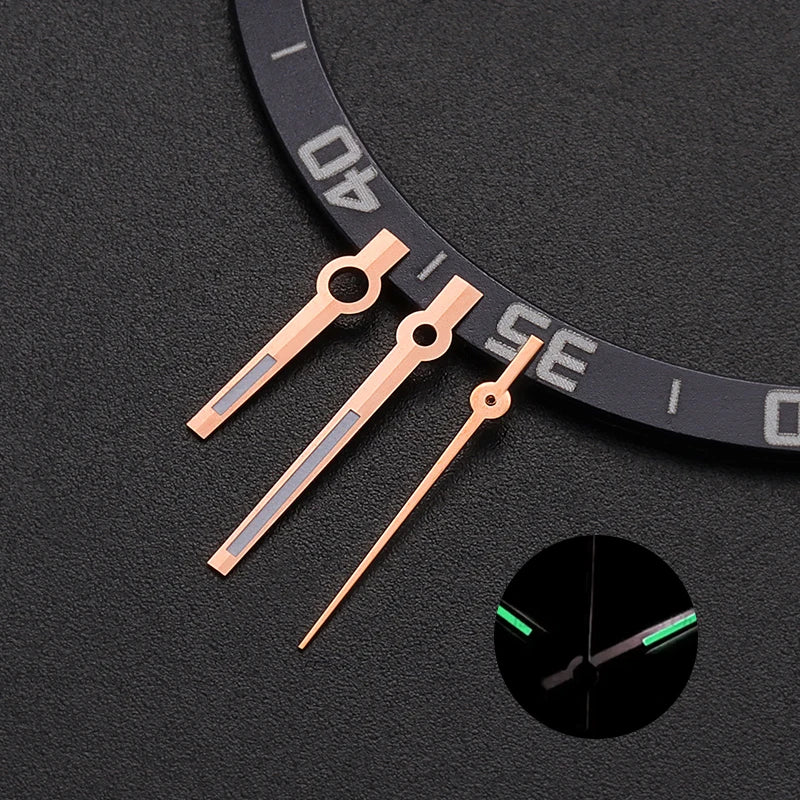 Silver Needles NH35 NH36 Watch Aiguille Hands C3 Super Lume Pointer Baton Style Datejust Hands Polished for Automatic Movement