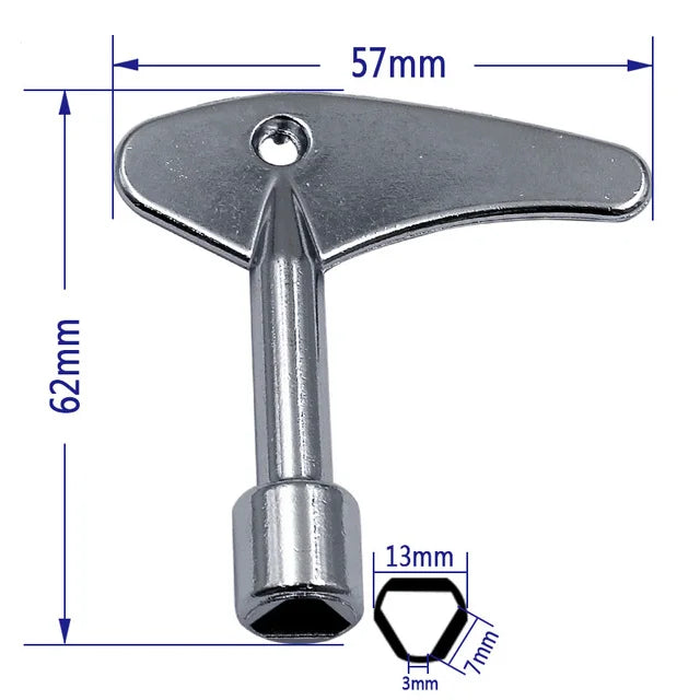 Multifunction 4 Ways Universal Triangle Wrench Key Plumber Keys Triangle For Gas Electric Meter Cabinets Bleed Radiators